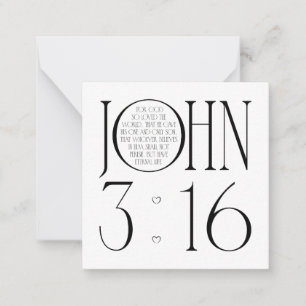 Johannes 3:16 Bibelvers Mitteilungskarte