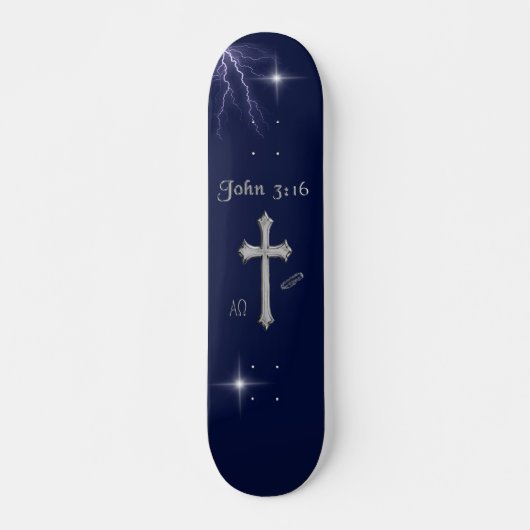 Johannes 3,16 Bibelvers Skateboard (Vorne)