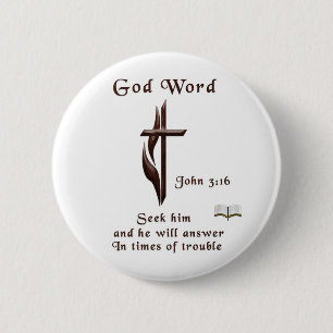 Johannes 3:16 button