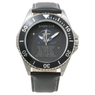 Johannes 3,16 Christ Armbanduhr