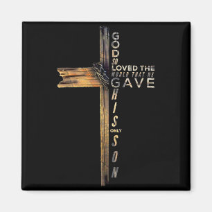 Johannes 3_16 Christliches Kreuz Bibel 2025 Update Magnet