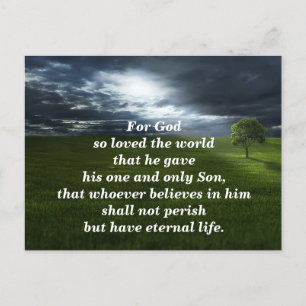 Johannes 3:16 Denn also hat Gott geliebt; Weg zum Postkarte