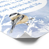 Johannes 3:16 Denn Gott liebte so die Welt Weihnac Poster (Ecke)