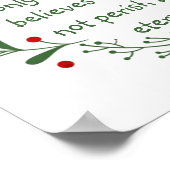 Johannes 3:16 Denn Gott liebte so die Welt Weihnac Poster (Ecke)