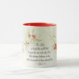 Johannes 3:16 Denn Gott so liebte die Welt, Weihna Tasse