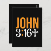 Johannes 3:16 Für Gott, so Liebe, das Verse der We Postkarte (Vorne/Hinten)