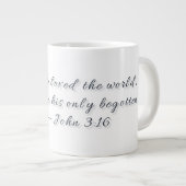 Johannes 3,16, Geschenktasse Jumbo-Tasse (Vorderseite Rechts)