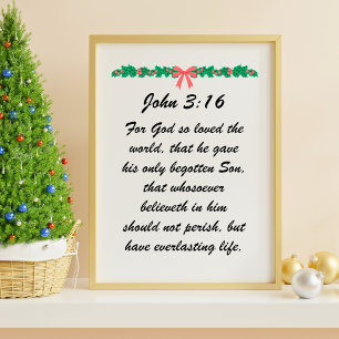 Johannes 3,16 Gott hat die Welt so sehr geliebt We Poster