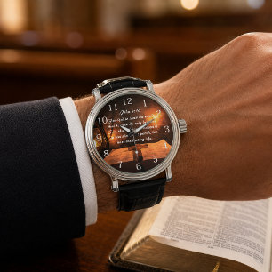 Johannes 3,16 Gott liebte die Welt so sehr, leucht Armbanduhr