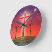 Johannes 3:16 Jesus  dir Runde Wanduhr (Winkel)
