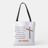 Johannes 3:16 Kreuz Tasche (Rückseite)