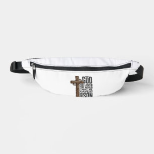 Johannes 3_16 Kreuz Vintage-Gravur Christliches De Bauchtasche