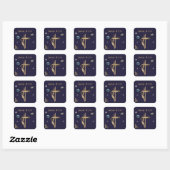 Johannes 3:16 quadratischer aufkleber (Blatt)