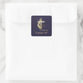 Johannes 3:16 quadratischer aufkleber (Tasche)