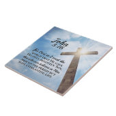Johannes 3:16 So liebte Gott das Weltholzkreuz Fliese (Seite)