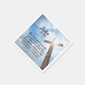 Johannes 3:16 So liebte Gott das Weltholzkreuz Serviette (Ecke)