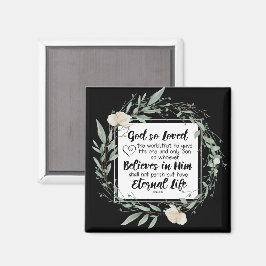 Johannes 3:16 So liebte Gott das World Bible Verse Magnet