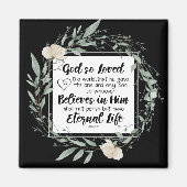 Johannes 3:16 So liebte Gott das World Bible Verse Magnet (Vorne)