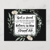 Johannes 3:16 So liebte Gott das World Bible Verse Postkarte (Vorderseite)