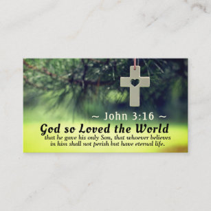 Johannes 3:16 So liebte Gott die Welt, die er sein Visitenkarte