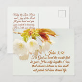 Johannes 3:16 So liebte Gott die Welt, Schrift Postkarte (Vorne/Hinten)