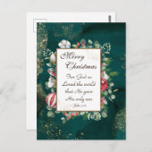 Johannes.3:16 So liebte Gott die Welt, Weihnachten Postkarte (Vorne/Hinten)