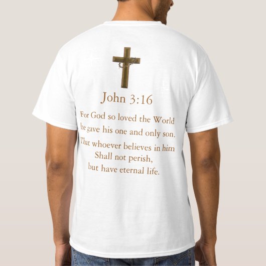 Johannes 3:16 T-Shirt (Rückseite)