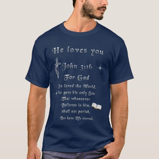 Johannes 3:16 T-Shirt (Vorderseite)