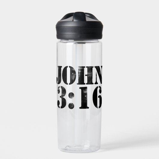 Johannes 3:16  trinkflasche (Vorderseite)