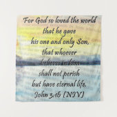 Johannes 3:16 wandteppich (Vorderseite)