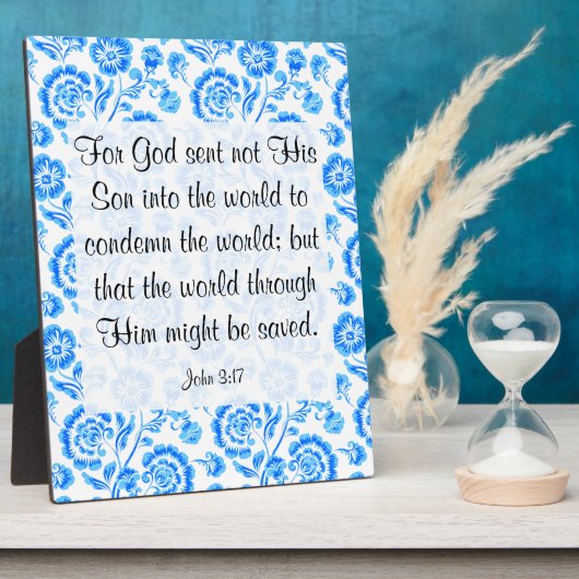 Johannes 3:17 Tafel Fotoplatte (Seite)