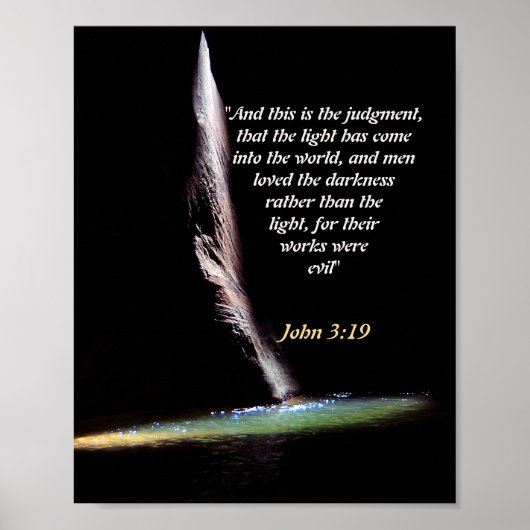 Johannes 3:19 poster (Vorne)