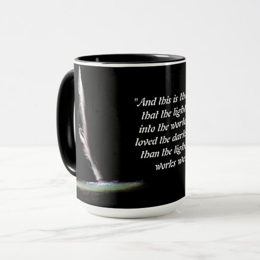 Johannes 3:19 tasse (Vorderseite Links)