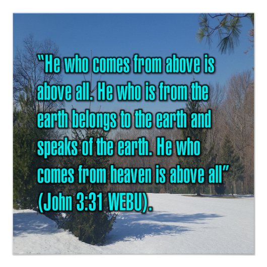 Johannes 3:31 WEBU Poster (Vorderseite)