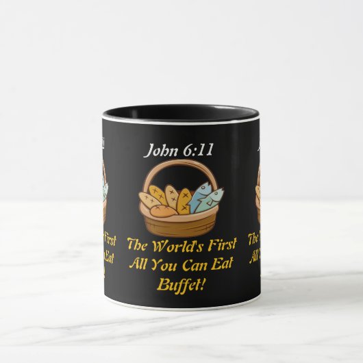 "Johannes 6:11" Tasse (Zentrum)