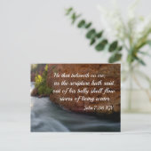 Johannes 7:38 Wer an mich glaubt Postkarte (Stehend Vorderseite)