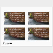 Johannes 7:38 Wer an mich glaubt Rechteckiger Aufkleber (Blatt)