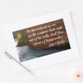 Johannes 7:38 Wer an mich glaubt Rechteckiger Aufkleber (Umschlag)
