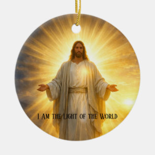 Johannes 8,12 Ich bin das Licht Schmuckstück Keramik Ornament