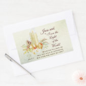 Johannes 8:12 Jesus sagte: Ich bin das Licht der W Rechteckiger Aufkleber (Umschlag)