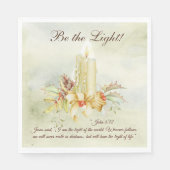 Johannes 8:12 Jesus sagte: Ich bin das Licht der W Serviette (Vorderseite)