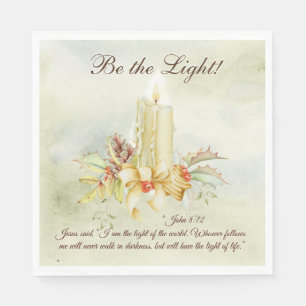 Johannes 8:12 Jesus sagte: Ich bin das Licht der W Serviette