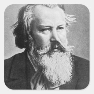 Johannes Brahms, 1879 Quadratischer Aufkleber