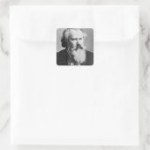 Johannes Brahms, 1879 Quadratischer Aufkleber (Tasche)