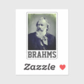 Johannes Brahms (1889) Aufkleber (Blatt)