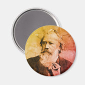 Johannes Brahms (1889) Magnet (Vorderseite/Rückseite)