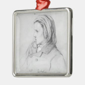 Johannes Brahms alterte zwanzig, 1853 Silbernes Ornament (Links)