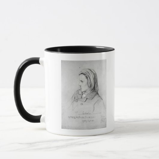 Johannes Brahms alterte zwanzig, 1853 Tasse (Links)