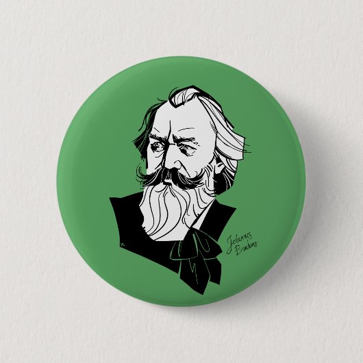 Johannes Brahms Button (Vorderseite)