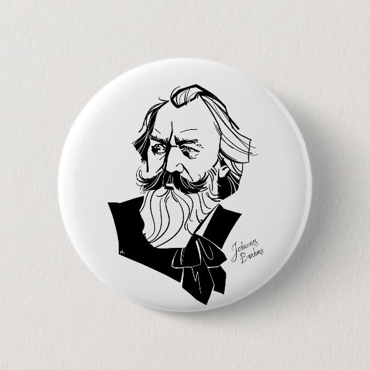 Johannes Brahms Button (Vorderseite)